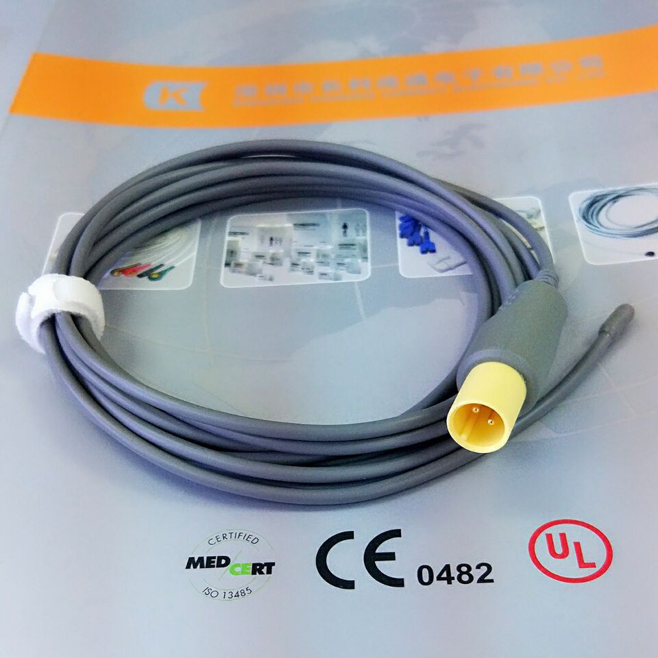 Mindray Reusable Adult Medical Rectal Tempreture Probe,2pin plug