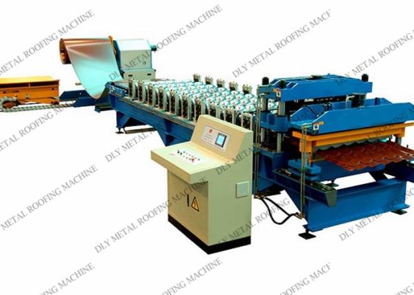Buy cheap 380V Aluminium Roofing Sheet Making Machine 0.3mm Tile Forming Equipment from wholesalers