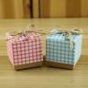 Buy cheap Vintage Lattice 260g Kraft Paper Gift Box Food Container Paper Box With lanyard from wholesalers