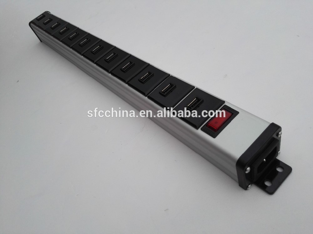 ETL FCC CE Approved aluminum alloy 5V 2.1A USB 12 port charger for Laptop&Tablet Charging Cart