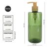 Buy cheap 250ml Green cylindrical smooth with bamboo pump for shampoo lotion bottle from wholesalers