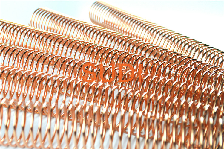 Electroplated Rose Gold 2" 50.8 Mm Pitch 4:1 Spiral Bound Coil