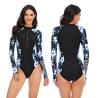 Buy cheap Zipper Womens Surfing Suits Polyester Long Sleeve One Piece Bathing Suit from wholesalers