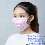 Pink Color Disposable Face Mask Non Woven PP Material Non Irritating Lightweight