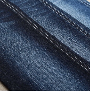 10.5 Ounce 56" Width Clearer Slub Jeans High Stretch Crosshatch Denim Fabric