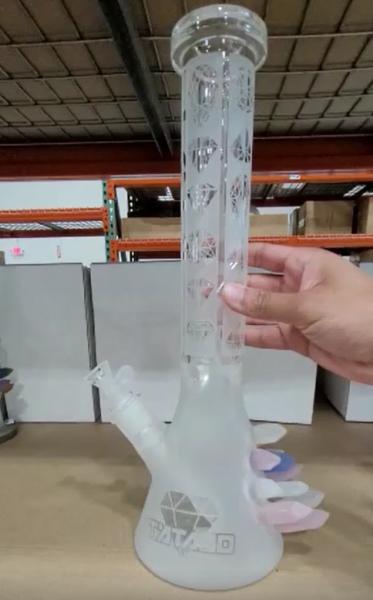 Buy cheap 11 Inch Glass Smoking Pipe Straight Tube 6 Lines Perc Percolator Hookah Shisha from wholesalers