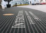 100% Nylon Fiber Hotel Door Mats PVC compound NBR nitrile rubber Backing