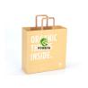 Buy cheap Reusable Kraft Paper Shopping Bags With Paper Handle Cardboard Inserted Bottom from wholesalers