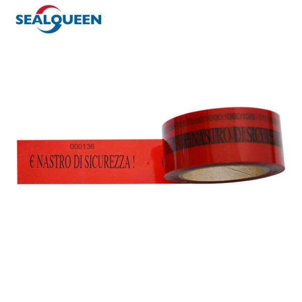 Buy cheap Carton & PE Bag Sealing Evidence Seal Tape Red High Adhesive 50m PET from wholesalers