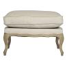 Buy cheap french style oak wood frames rustic linen fabric footstool and ottoman from wholesalers
