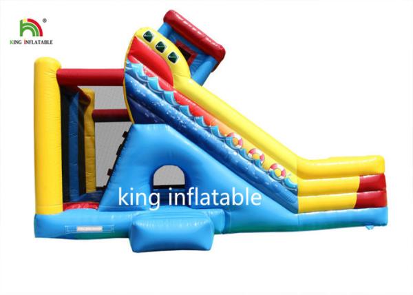Buy cheap Colorful Children Blow Up Bouncy House With Huge Slide PVC Tarpaulin Waterproof from wholesalers