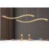 Buy cheap Restaurant lamp wavy crystal chandelier light luxury creative simple kitchen island lamp shop cash register bar lamp from wholesalers