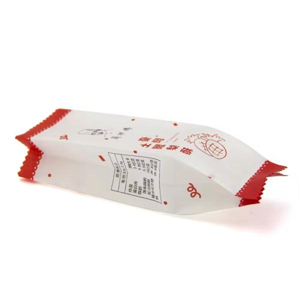 OEM Cotton Paper Pastry Side Gusset Pouch Pineapple Cake Paper Packaging Bags