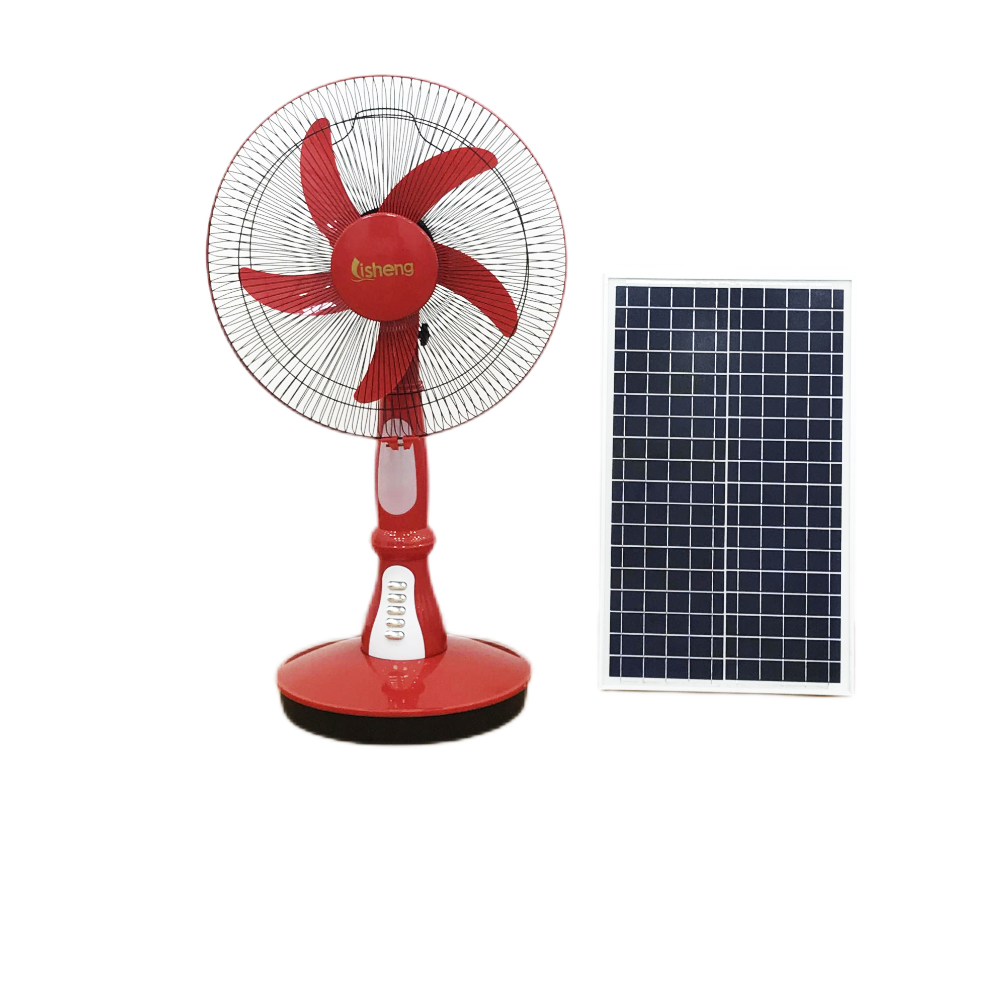 High-quality 12v DC desk fan solar rechargeable table fan with charging battery and led lamp