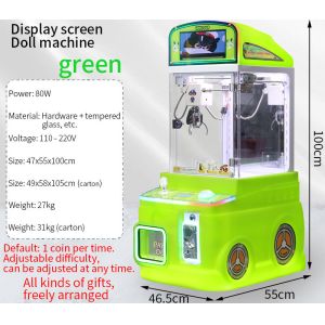 Buy cheap Display Screen-equipped Green Automatic Vending Machine Children's Arcade Game Mini Claw Machine from wholesalers