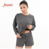 Buy cheap Buttery Super Soft Womens Pajamas Long Sleeve Crewneck Sweatshirts And Shorts from wholesalers