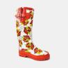 Buy cheap Slip Resistant Flexible Waterproof Rubber Rain Boots With Leaves Printed from wholesalers