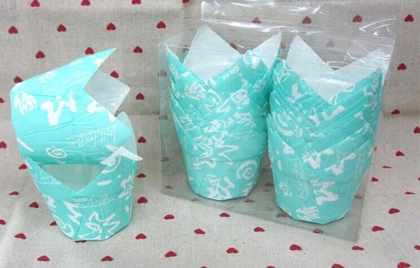 Quality Sky Blue baking tulip cup wholesales for sale