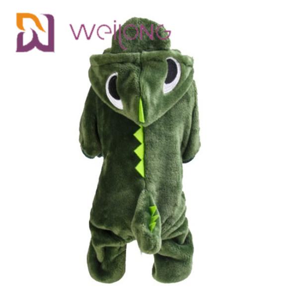 Buy cheap Coral Velvet Crocodile Small Dog Pajamas Cat Warm Dog Clothes Hoodie from wholesalers