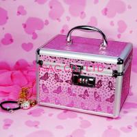 Buy cheap Butterfly Pink Lockable Vanity Case , Custom Professional Makeup Cases product