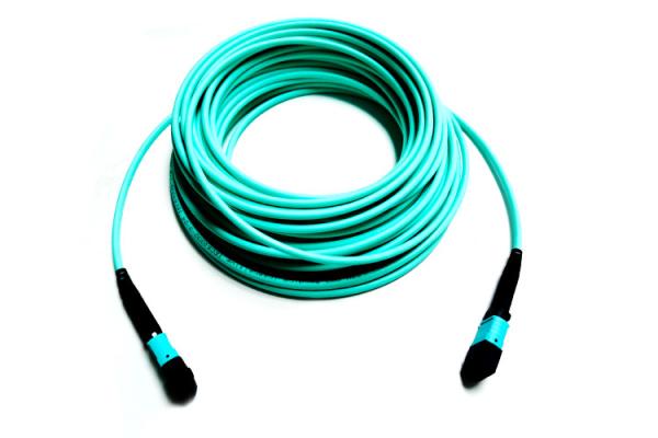 Buy cheap OM4 50/125 8 Core MPO 3.5m Multimode Fiber Cable For Test Equipment from wholesalers