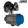 Buy cheap High Temperature High Pressure Ball Valves Pneumatic Three-Way Flange from wholesalers