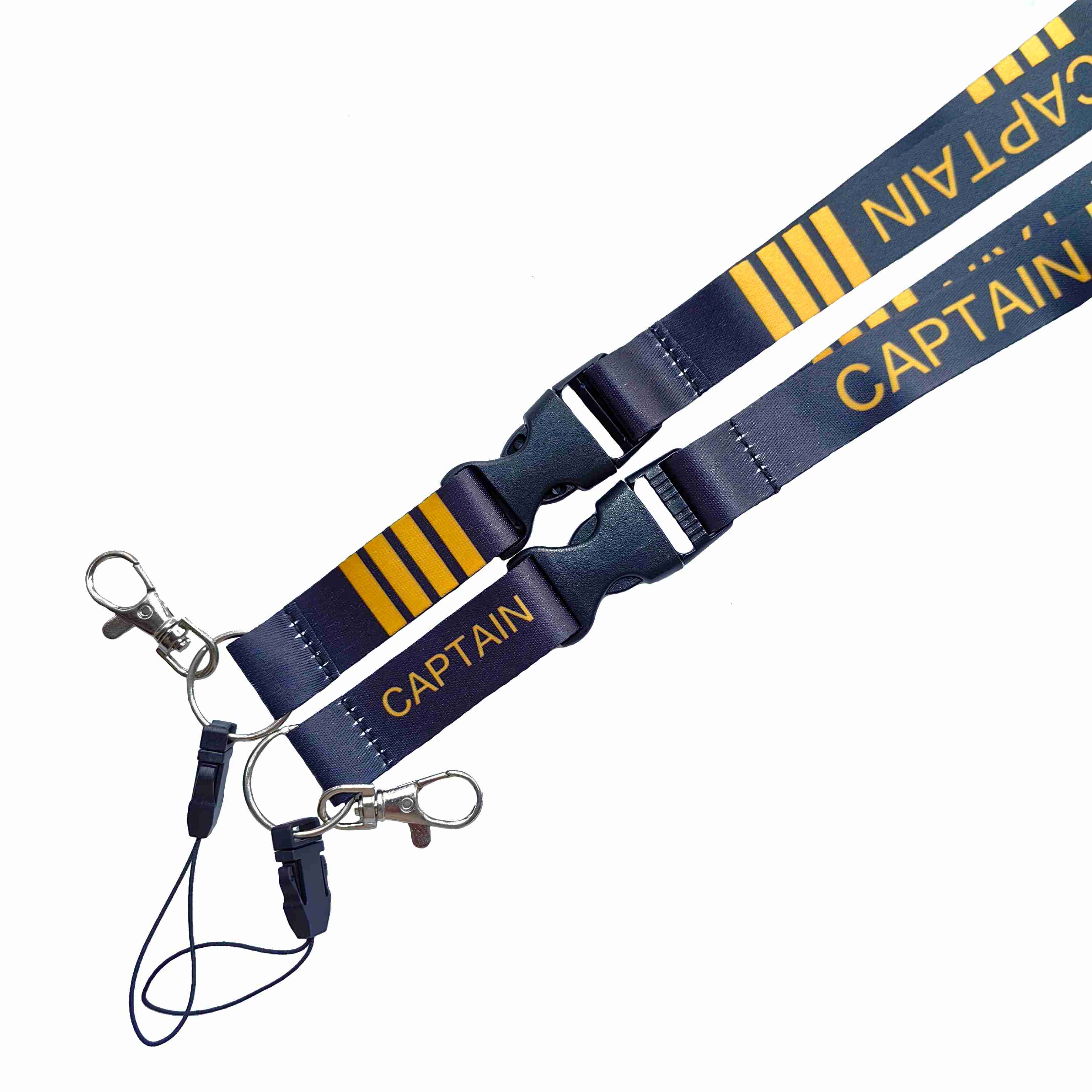 High Visibility Custom Printed Lanyard 3M Reflective Stripes Quick Release Anti Slip Keyring