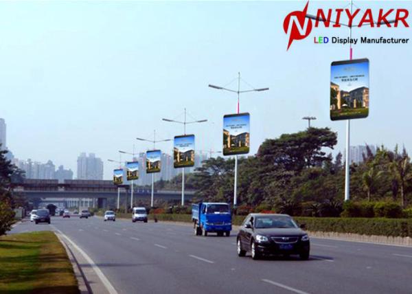 Buy cheap 3G 4G Wireless Creative LED Display P6 Pole Outdoor Street LED display from wholesalers
