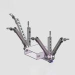 Adjustable Height Seismic Support For Cable Tray With Bolted Mount 4 Inches Wide