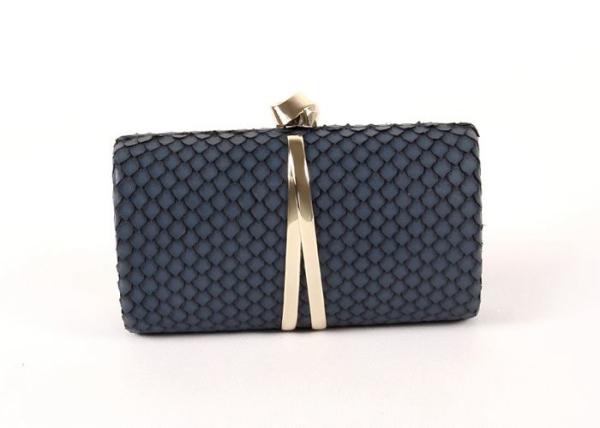 Buy cheap Clutch style leather hard case clutch bag with metal bow design lady evening bag from wholesalers