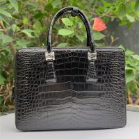 Buy cheap Genuine Crocodile Belly Skin Businessmen ZIP Briefcase Exotic Real True product