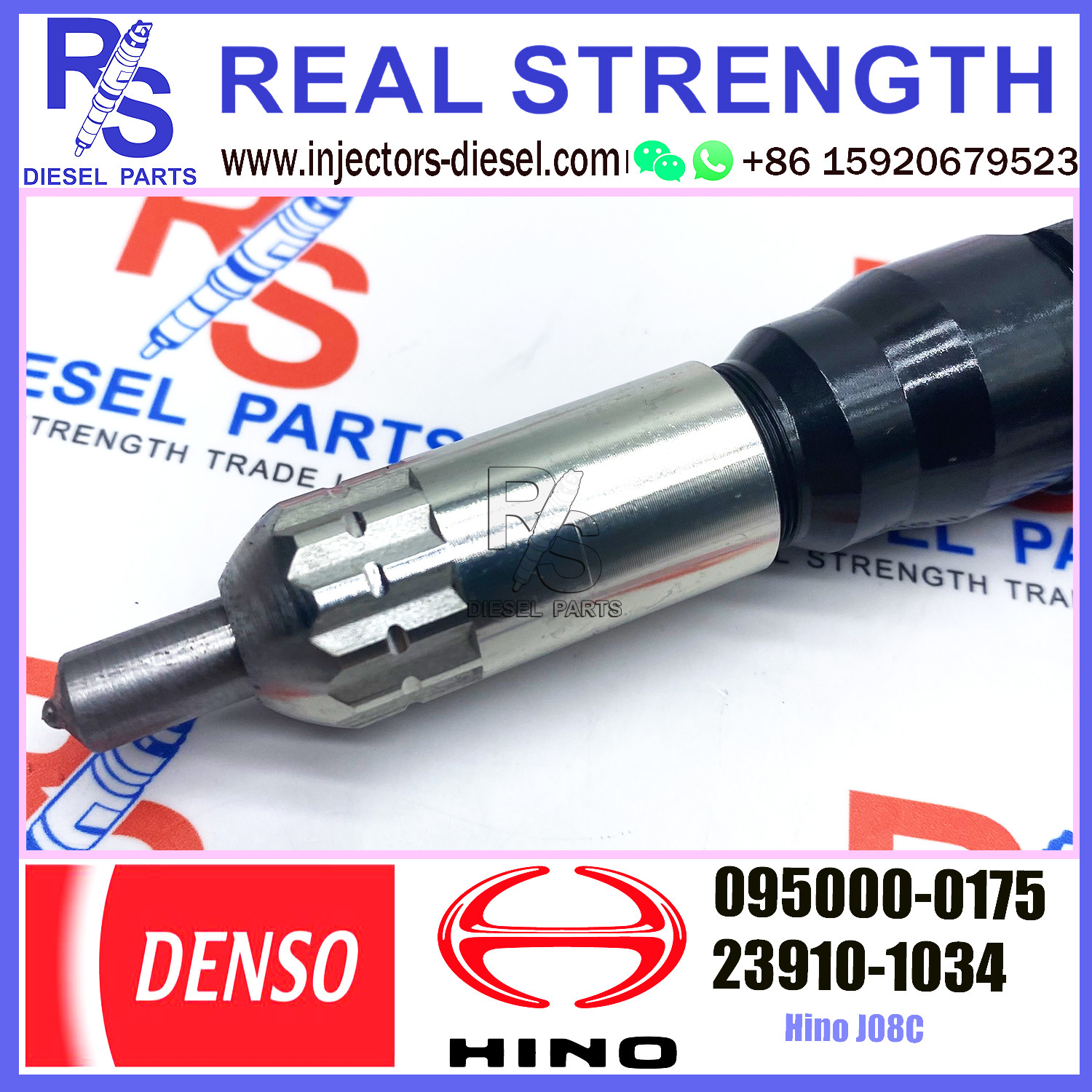 Common Rail DENSO Diesel Injector 095000-0174 095000-0175 23910-1033 23910-1034