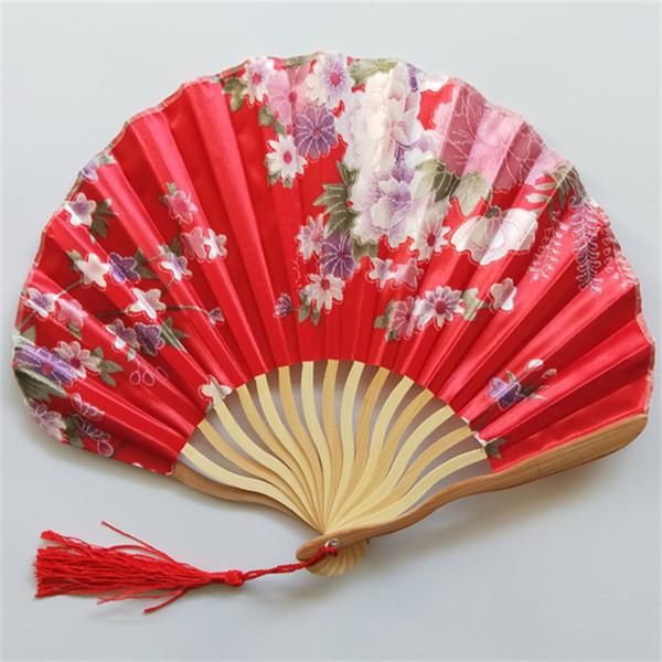 Buy cheap Shell Round Foldable Decorative Fans Cosplay Fabric Bamboo Festival Hand Fans from wholesalers