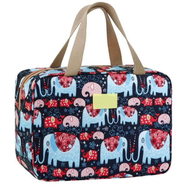 Buy cheap Leak Proof Floral And Elephant Cosmetic Toiletry Bag For Girls from wholesalers