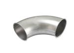 Silver White Dust Extraction Pipe Stainless Steel 60 Degree Elbow Welding
