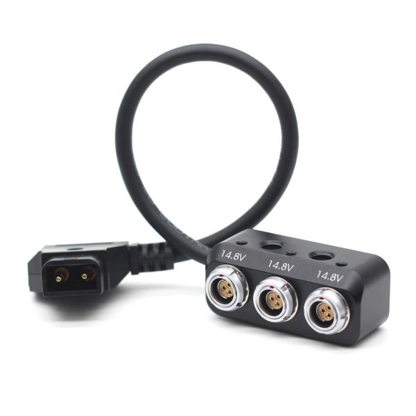 D Tap Male Connector Camera Power Cable P Tap To Fischer 3 Pin Female Adaptor