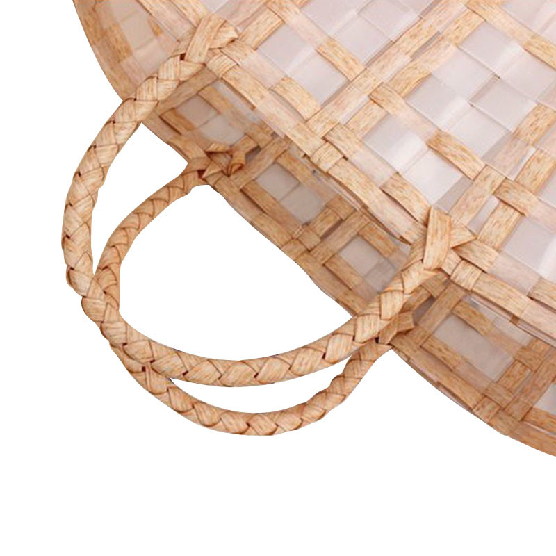 Custom Print Summer Vacation Hand Mesh Tote Bags With Zipper Waterproof