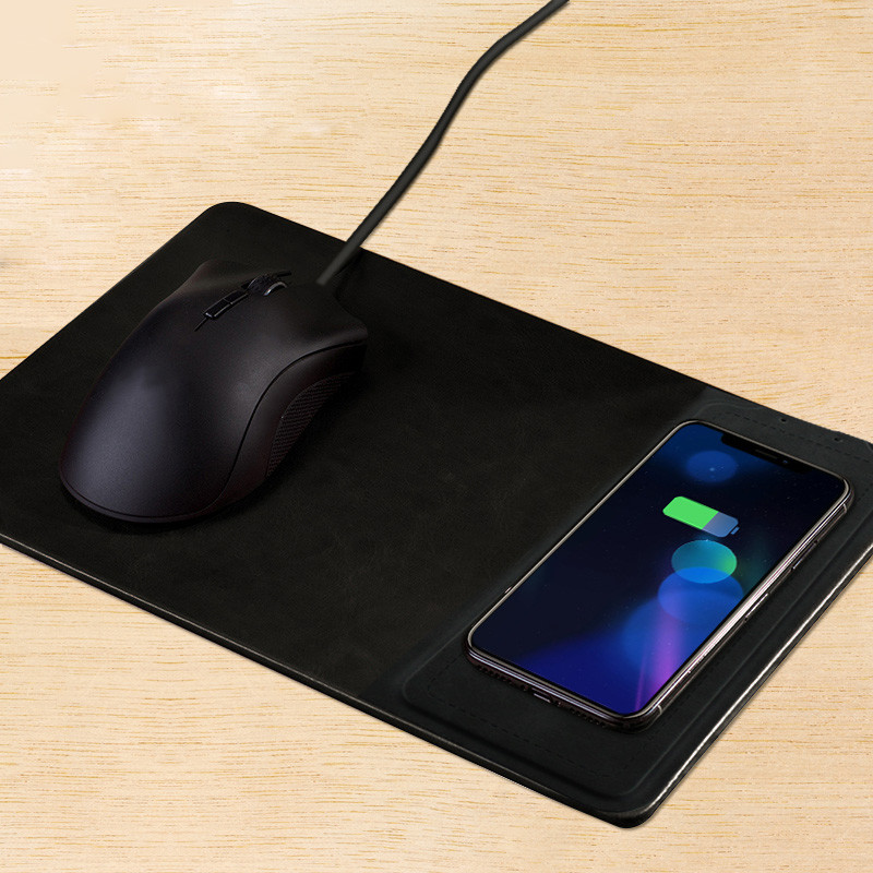 MOUSE PAD WIRELESS CHARGER New PU Leather Qi universal Wireless Charging Pad mouse for iPhone X/8 charger Mouse Pad