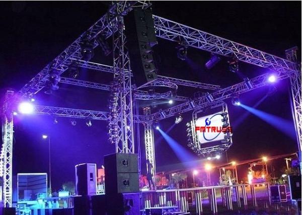 Aluminum Alloy Stage Lighting Stands And Trusses Flame Retardant 2 Years