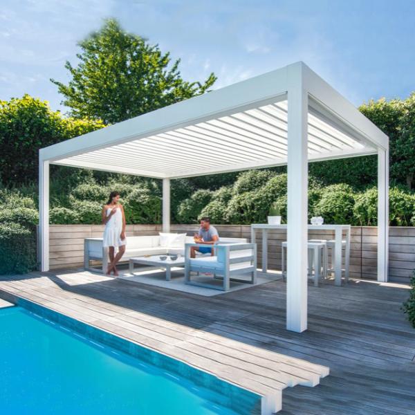 Buy cheap Modern 2.5mm Open Roof Automatic Insulated Aluminum Pergola from wholesalers