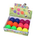 EN71 Certified Sensory Builder Light Up LED Spiky Squeaking Bouncy Ball 6.5CM/7