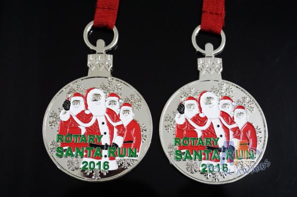 Buy cheap Christmas Logo Custom Fiesta Medals Both Side Design With 800 * 10MM Lanyard from wholesalers