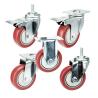 Buy cheap 100mm Red Wheel Swivel Plate Pvc Anti Entanglement Medium Duty Casters Manufacturers China from wholesalers