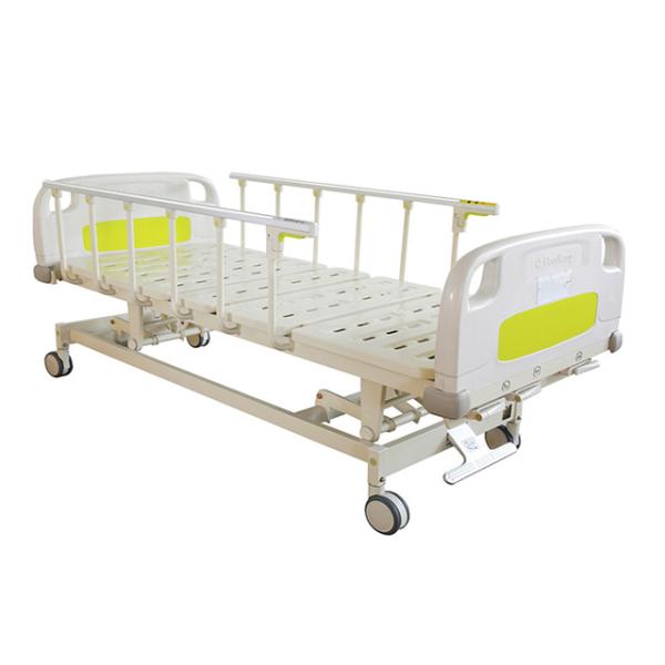 Buy cheap ABS Manual Crank Adjustable Medical Care Bed Self Lubricating Hospital Nursing Ward Bed from wholesalers