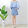 Buy cheap Young Ladies Short Denim Mini Skirt With Pearls , Women's A Line Denim Skirt from wholesalers
