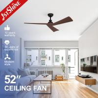 Buy cheap Sleek Black Ceiling Fan with Dark Wood Grain Blades product