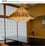 Hand Woven Rattan Pendant Lamp Restaurant Bedroom Corridor Chandelier Indoor Led