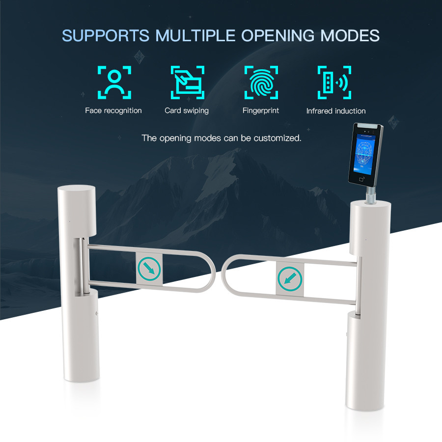 Access Control Swing Barrier Turnstile RS232 Communication Port