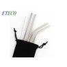 Buy cheap No Crack 304 Stainless Steel Reusable Straws With Brush No Metal Aftertaste from wholesalers