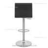 Buy cheap Adjustable 38CM 103CM Black Leather Swivel Bar Stools With Arms from wholesalers